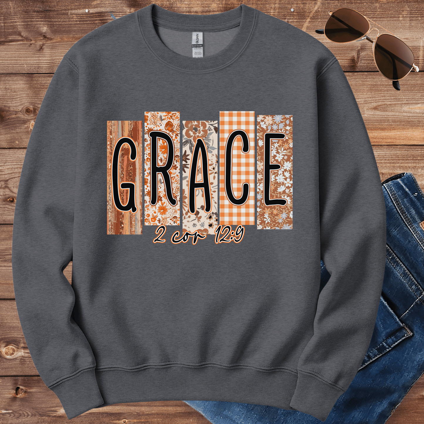 Grace 2 Cor 12:9 Crewneck