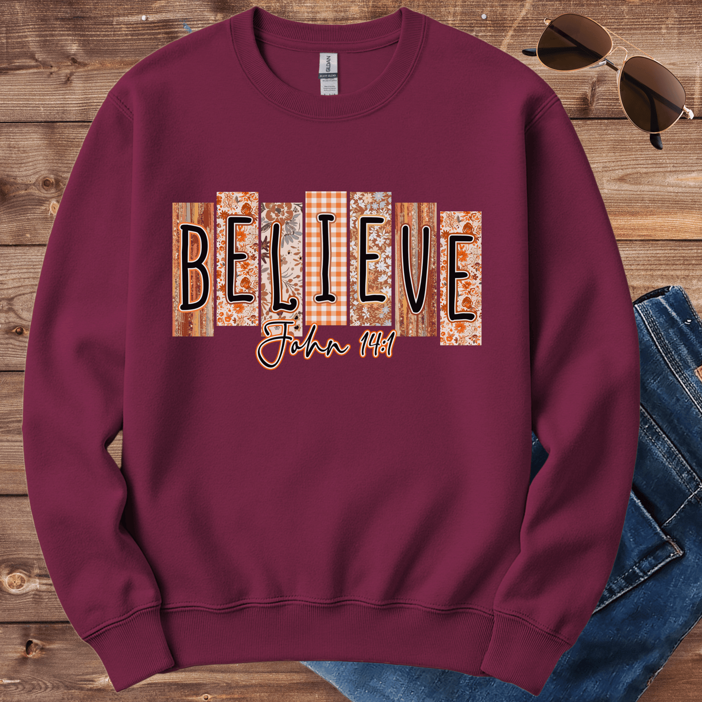 Believe John 14:1 Crewneck
