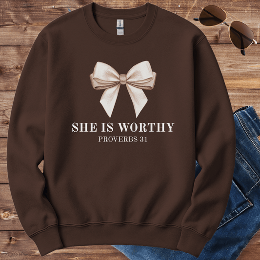 She Is Worthy Crewneck