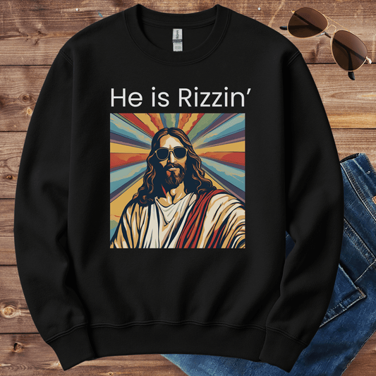 He Is Rizzin' Crewneck