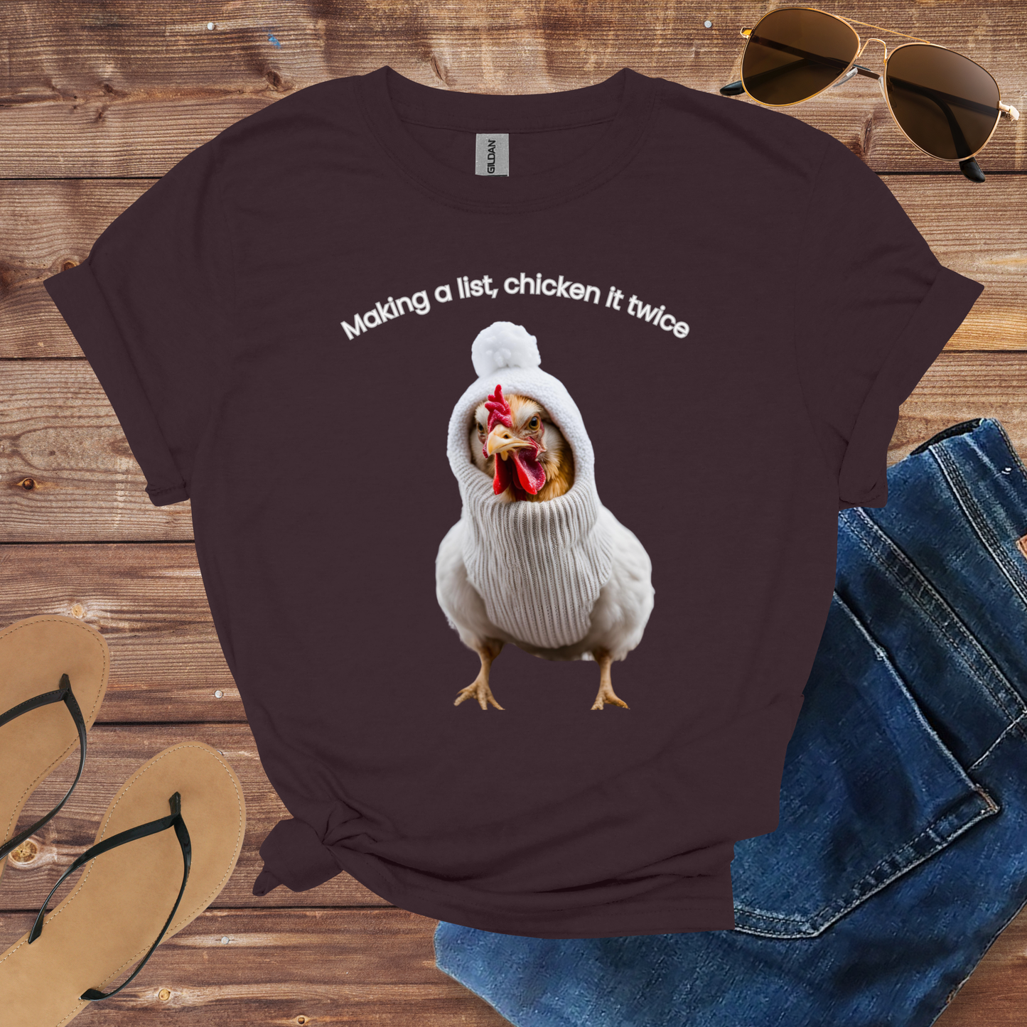 Chicken Holiday List Shirt