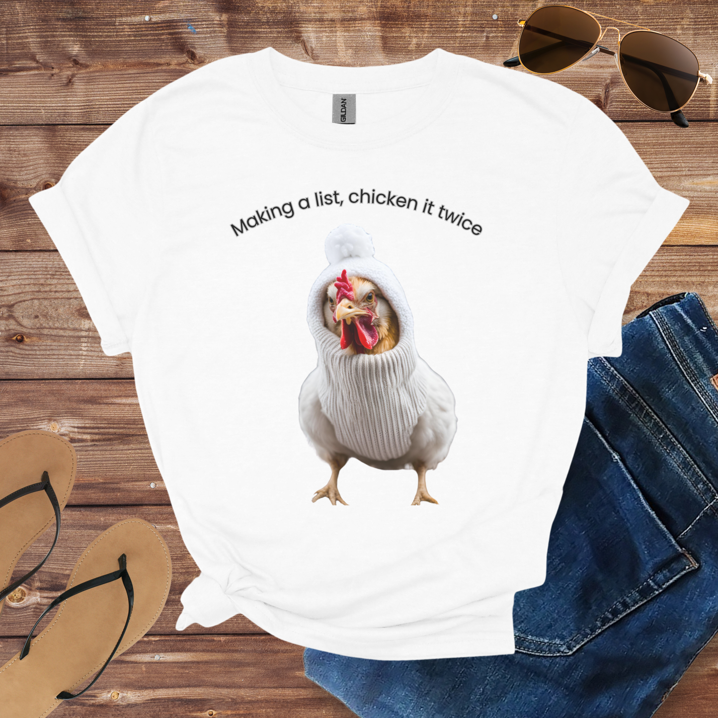 Chicken Holiday List Shirt