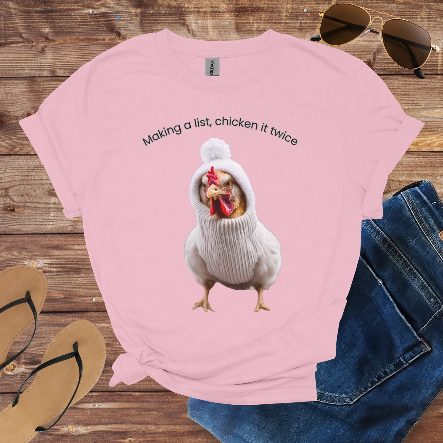 Chicken Holiday List Shirt