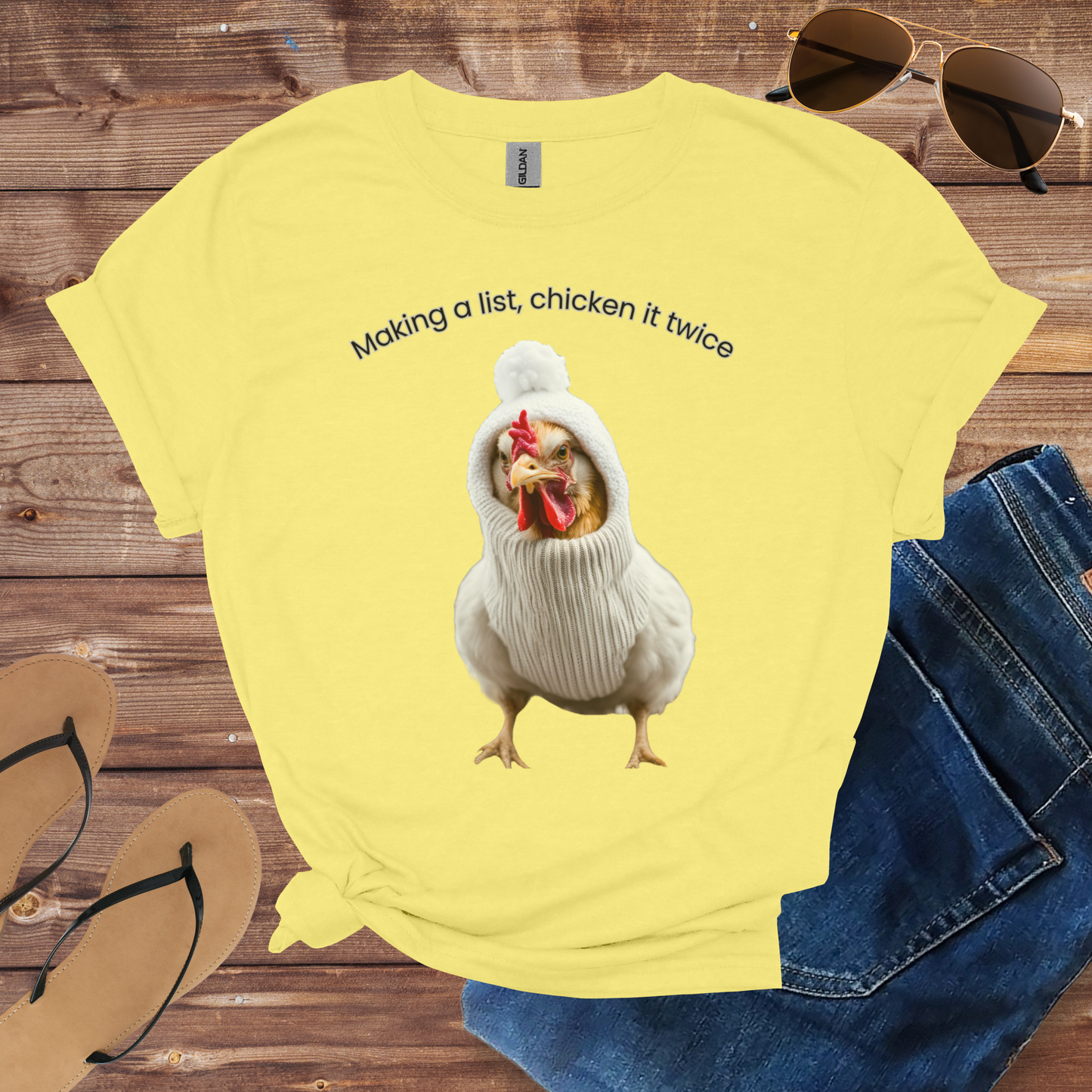 Chicken Holiday List Shirt