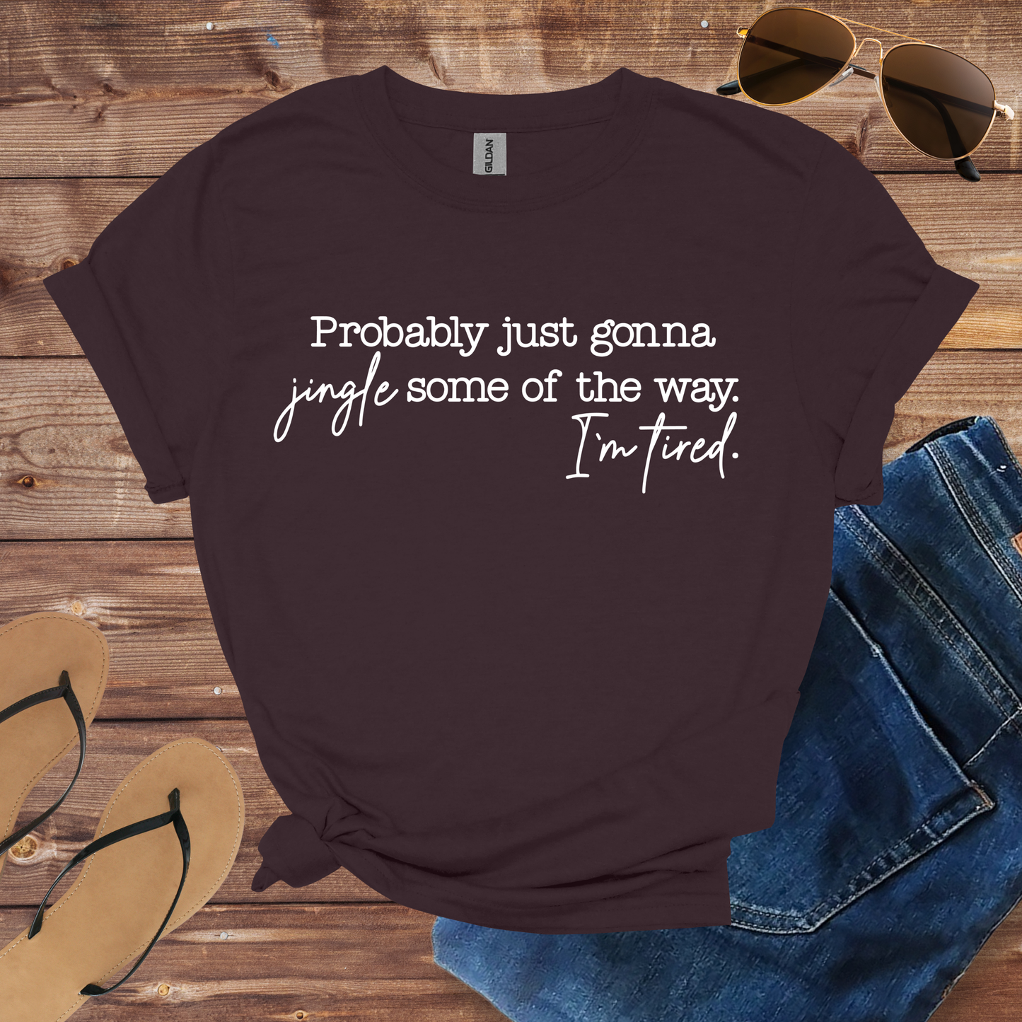 Tired Christmas Quote Shirt
