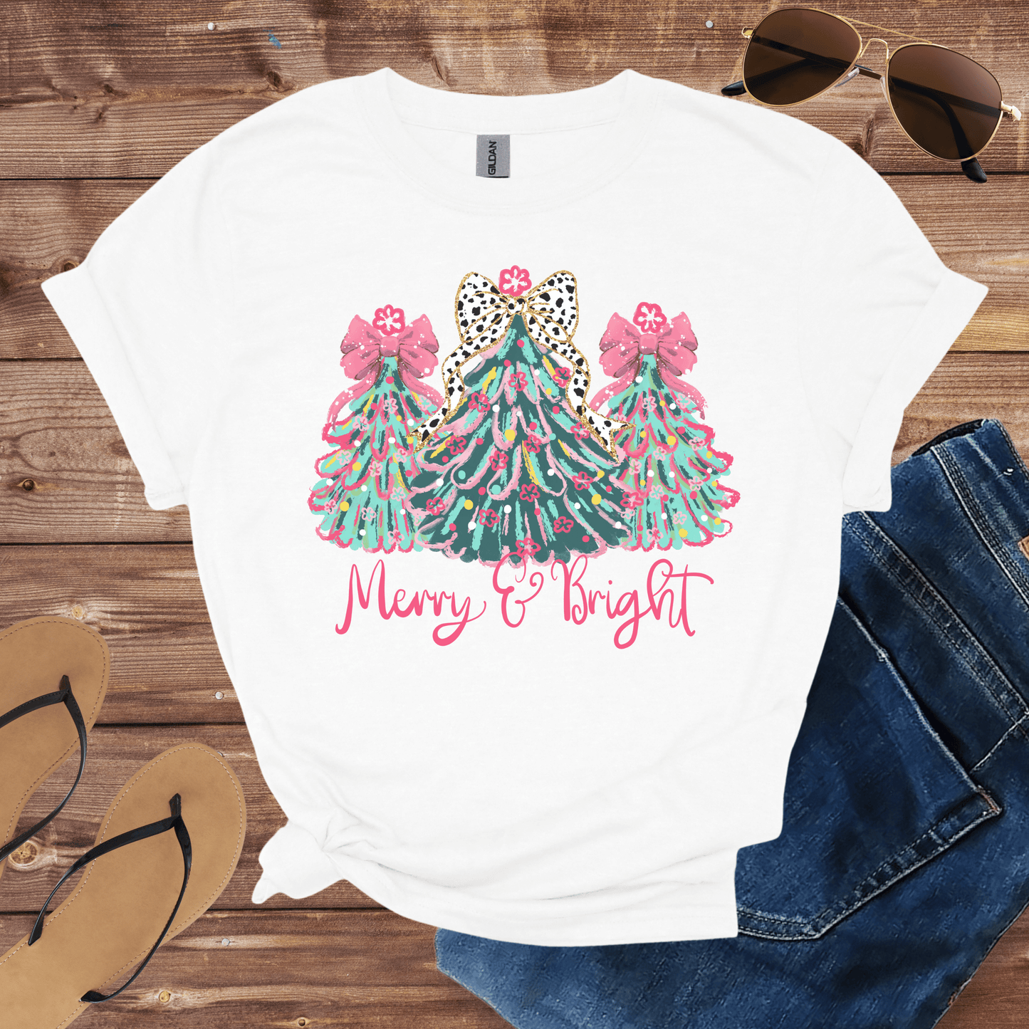 Merry And Bright Christmas Shirt
