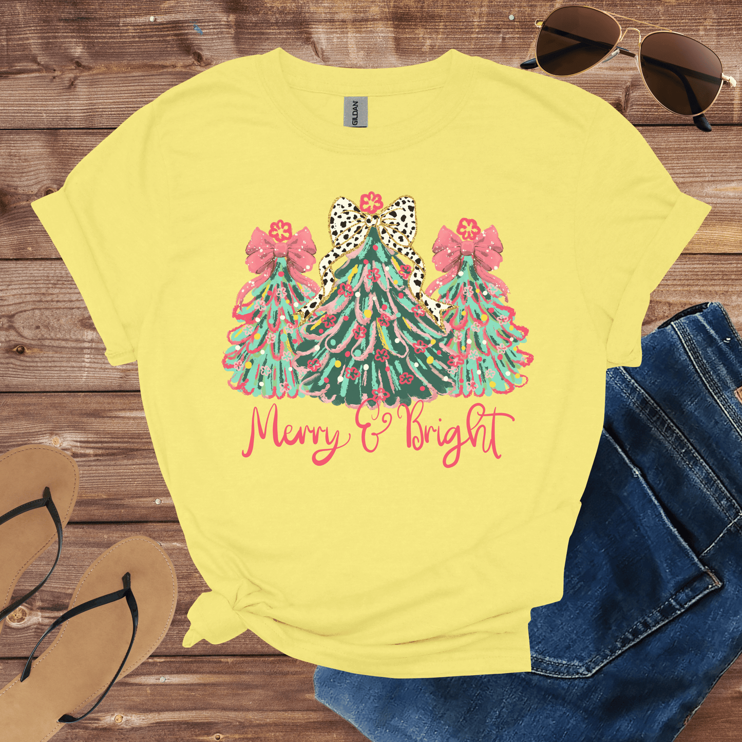 Merry And Bright Christmas Shirt