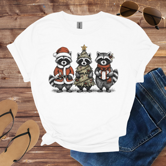 Christmas Raccoon Trio Shirt