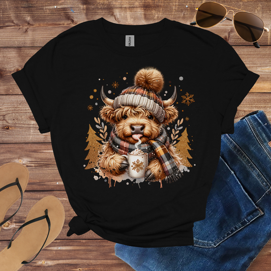 Cozy Winter Cow Shirt