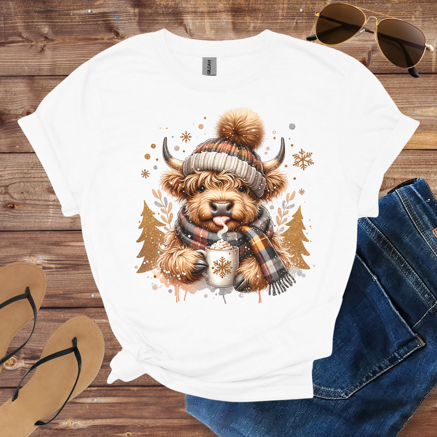 Cozy Winter Cow Shirt