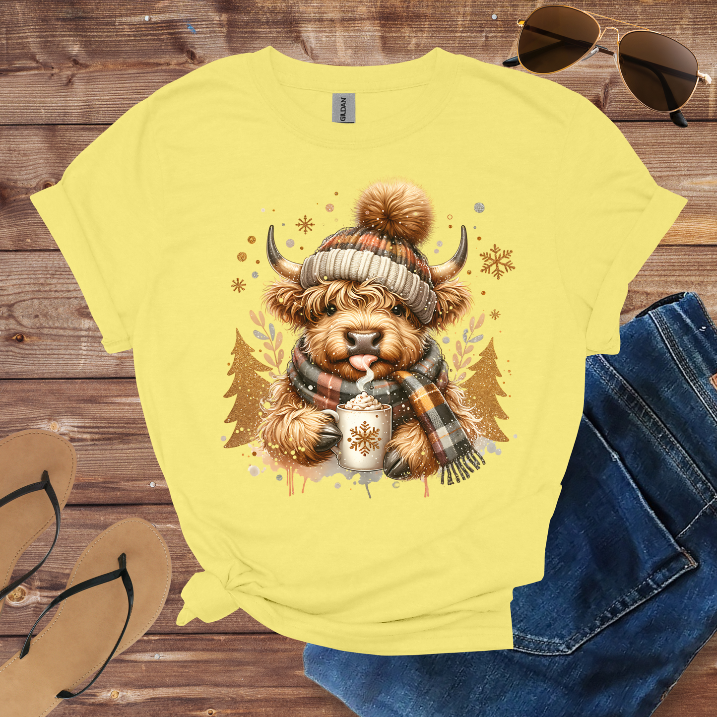 Cozy Winter Cow Shirt