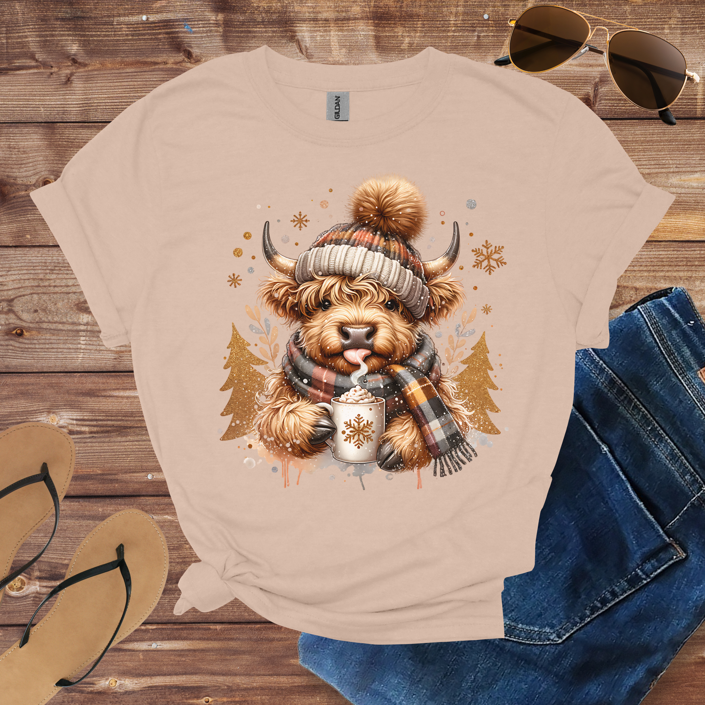 Cozy Winter Cow Shirt