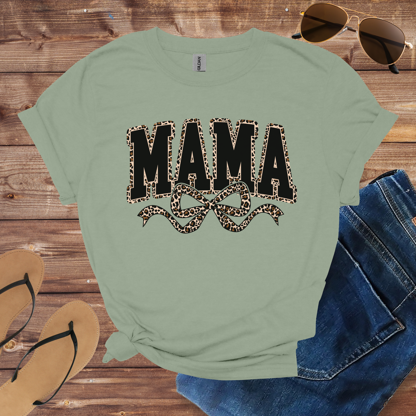 Leopard Print Mama Shirt