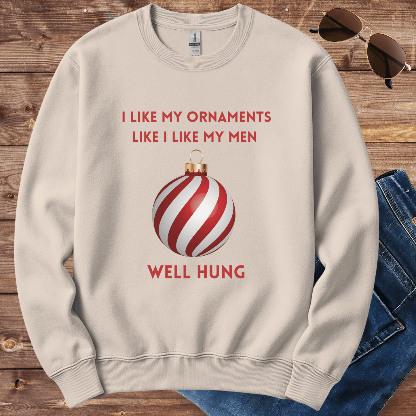 Well Hung Ornament Crewneck