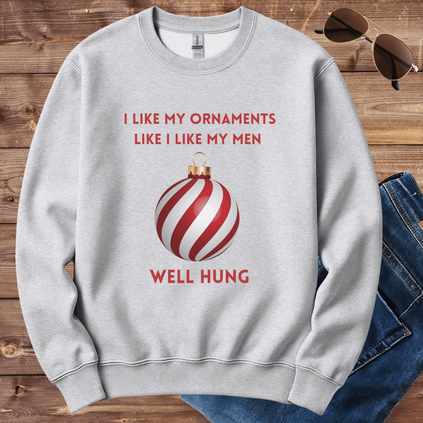 Well Hung Ornament Crewneck