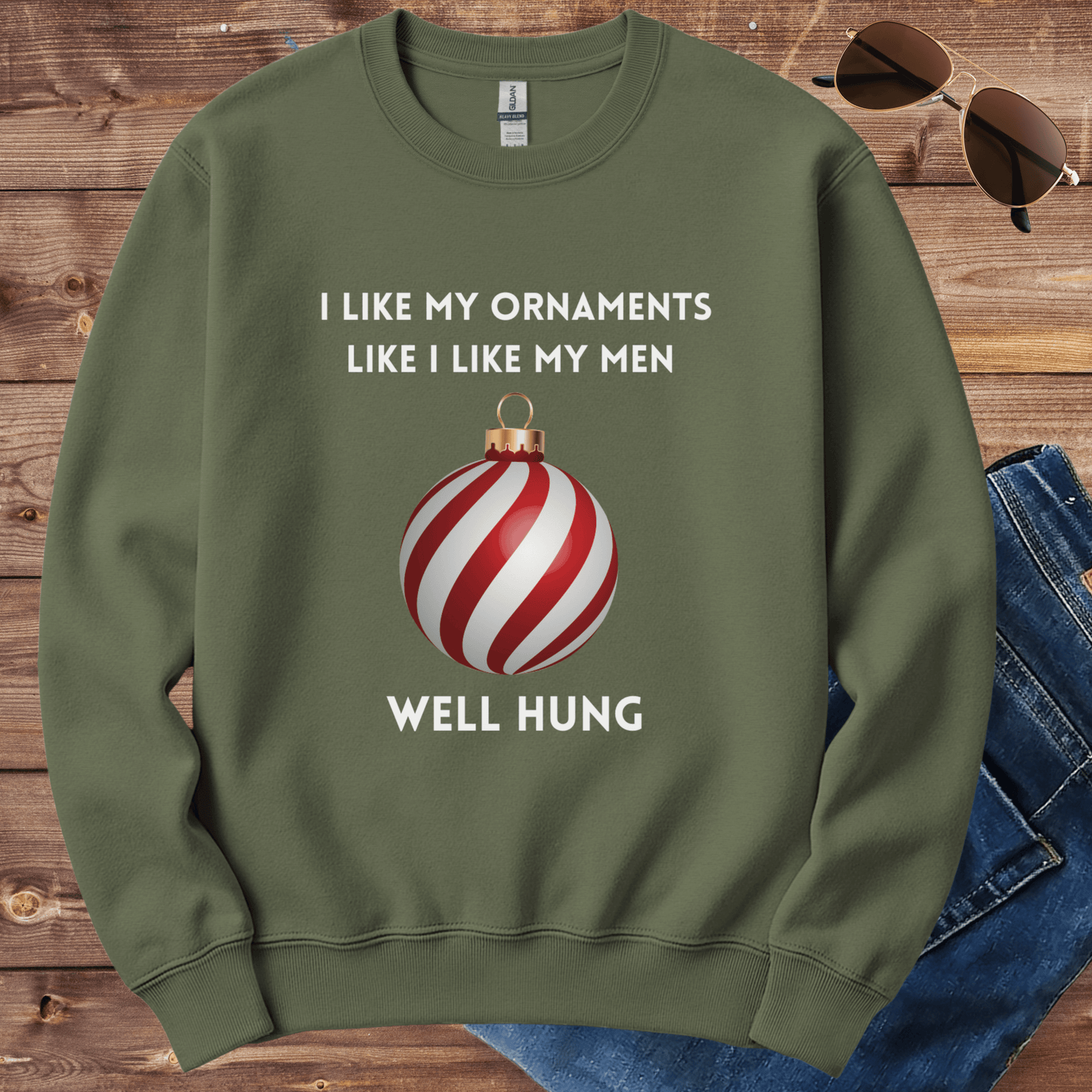 Well Hung Ornament Crewneck