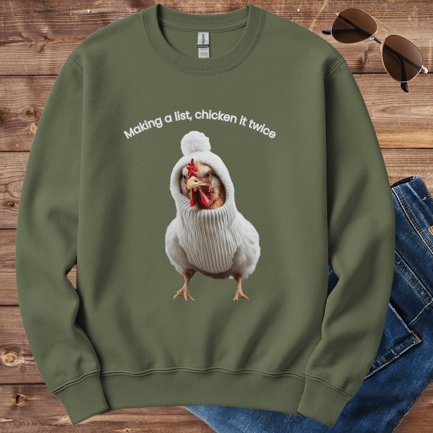 Chicken Holiday List Crewneck