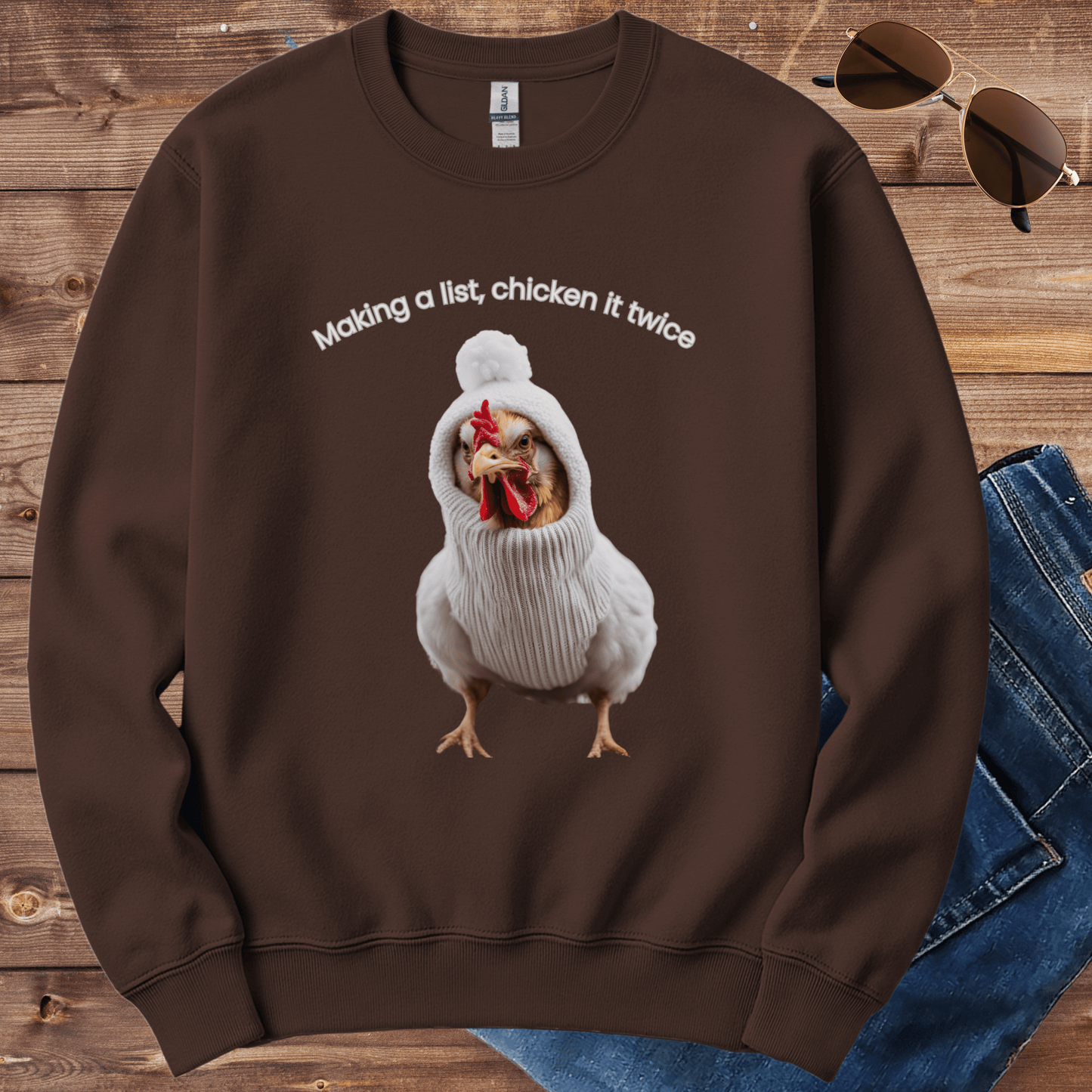 Chicken Holiday List Crewneck