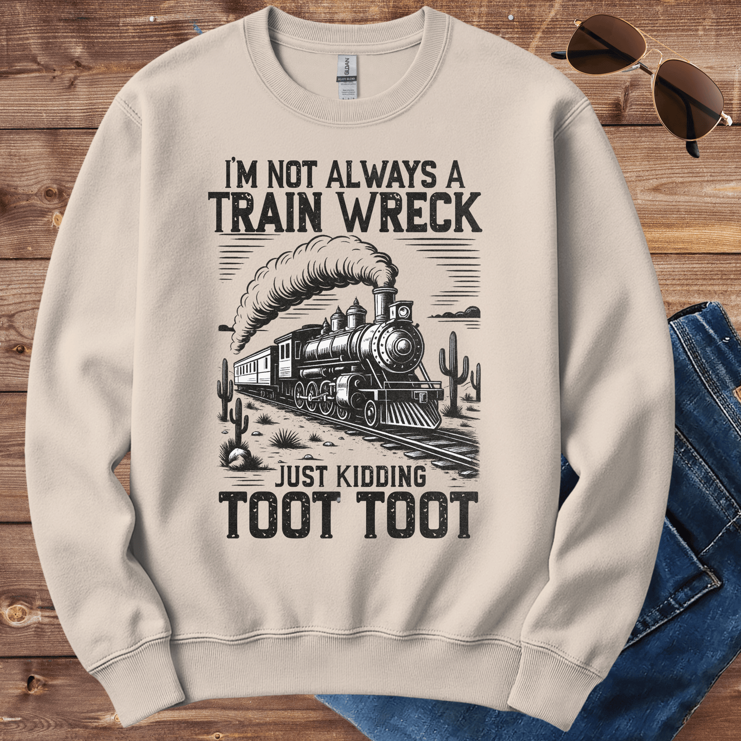 Train Wreck Crewneck