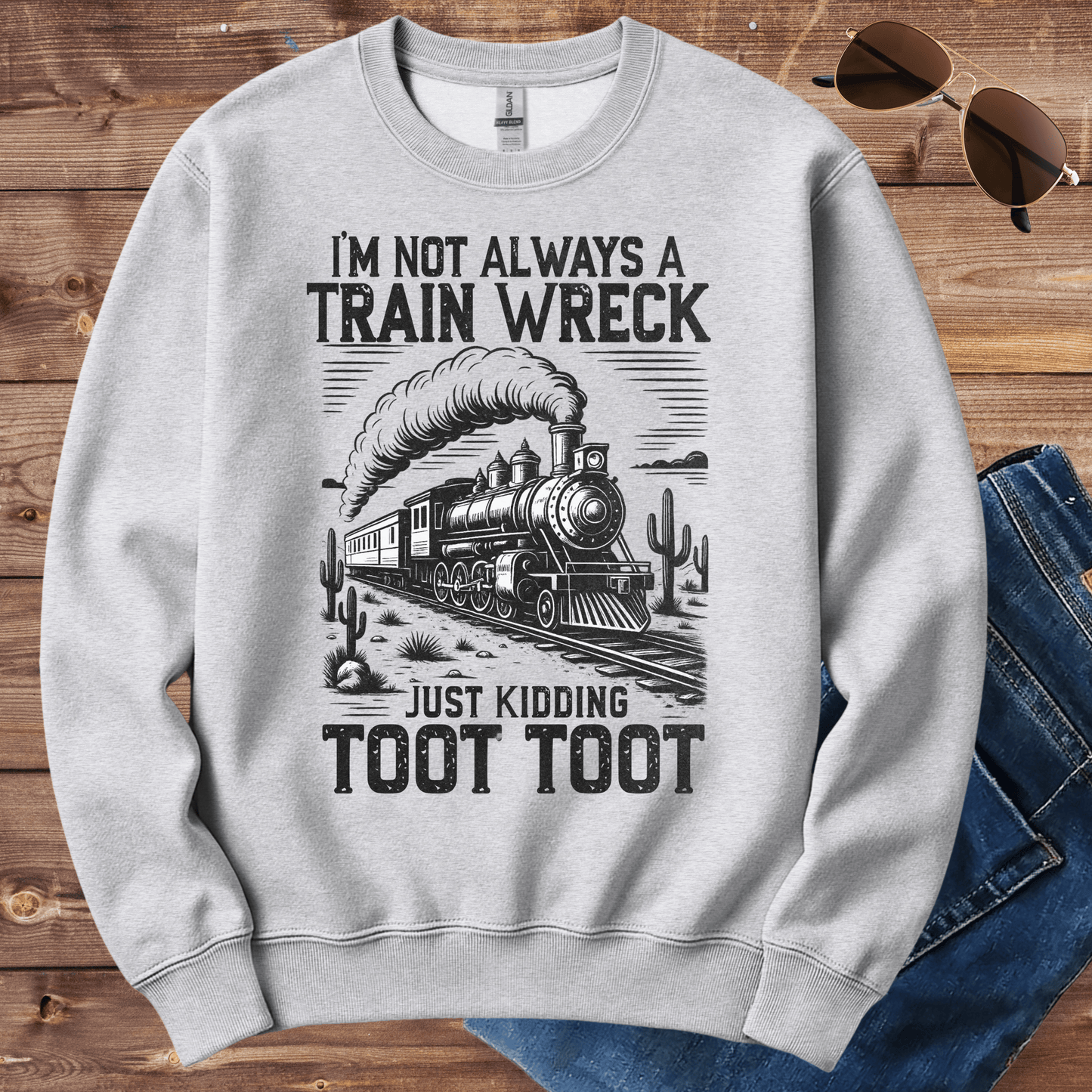 Train Wreck Crewneck