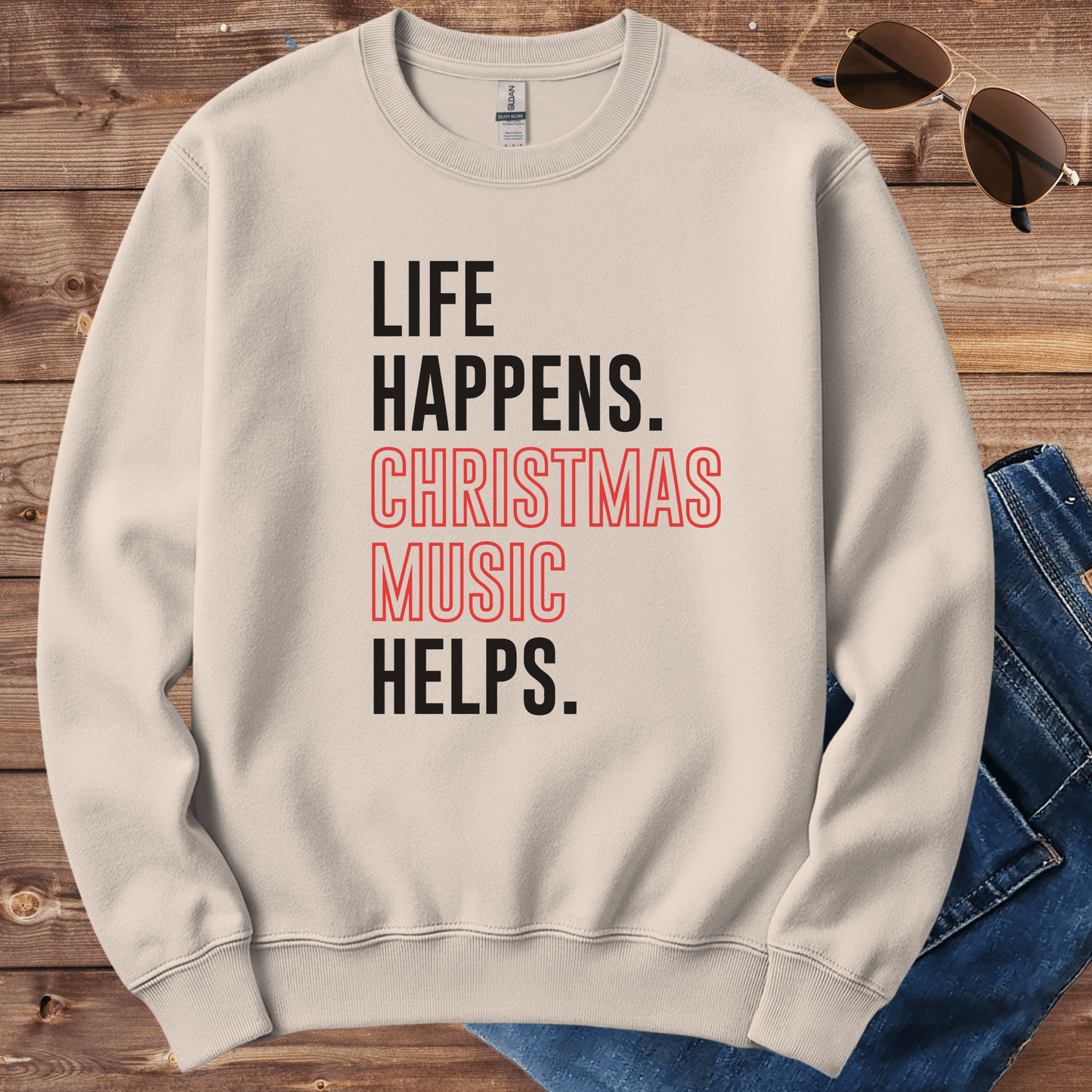 Christmas Music Helps Crewneck