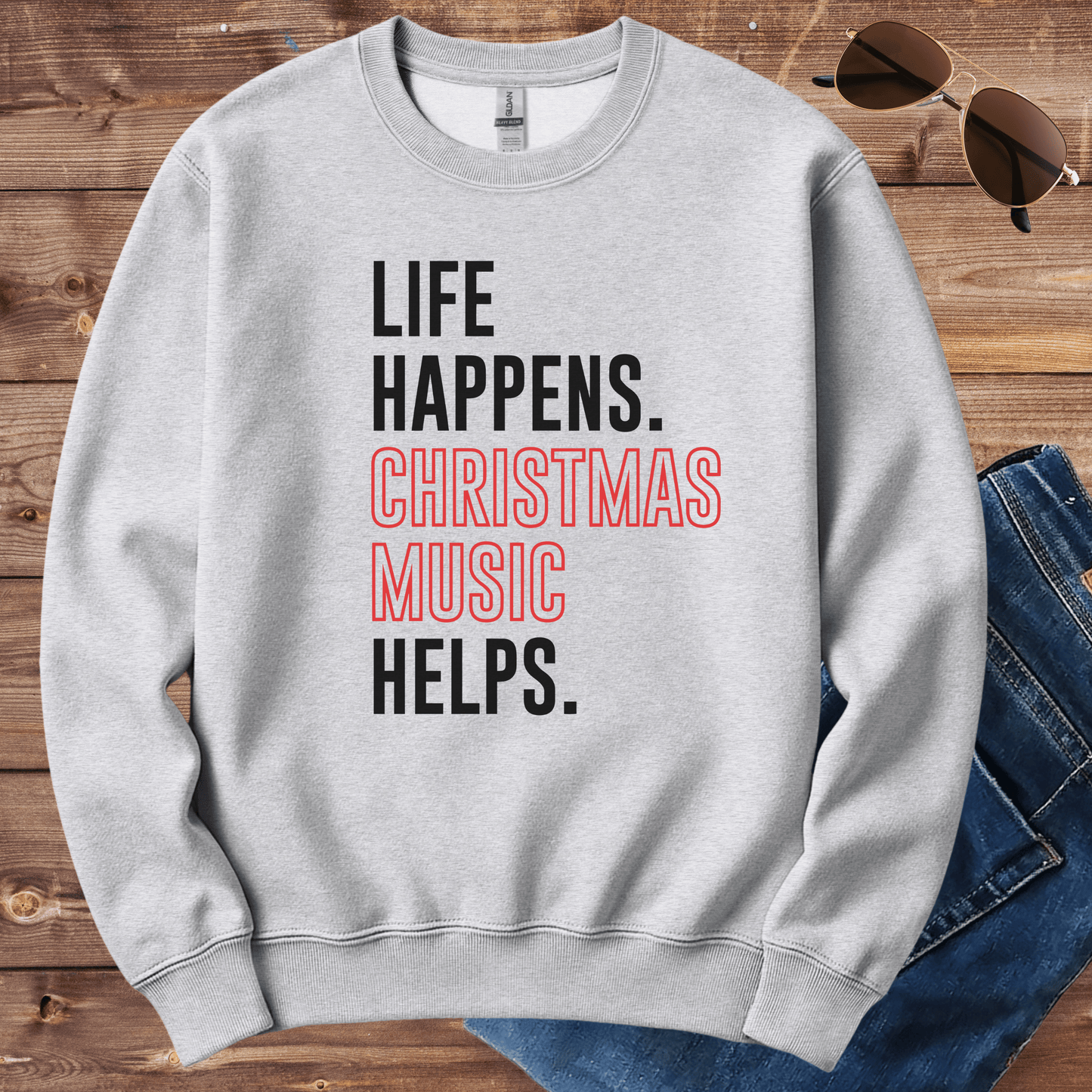 Christmas Music Helps Crewneck