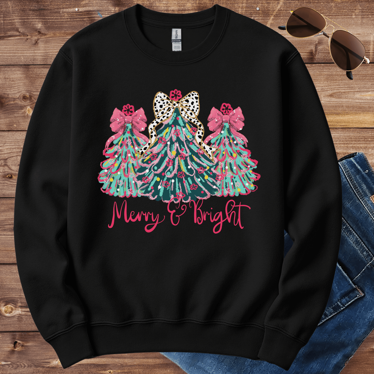 Merry And Bright Christmas Crewneck