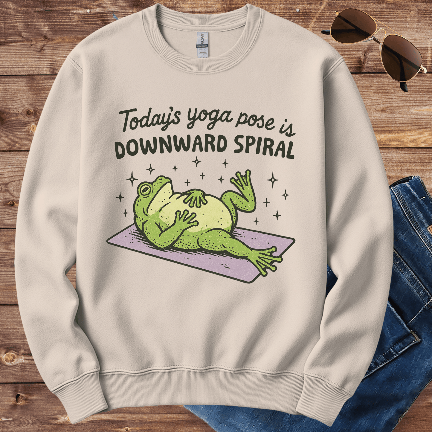 Yoga Pose Frog Crewneck