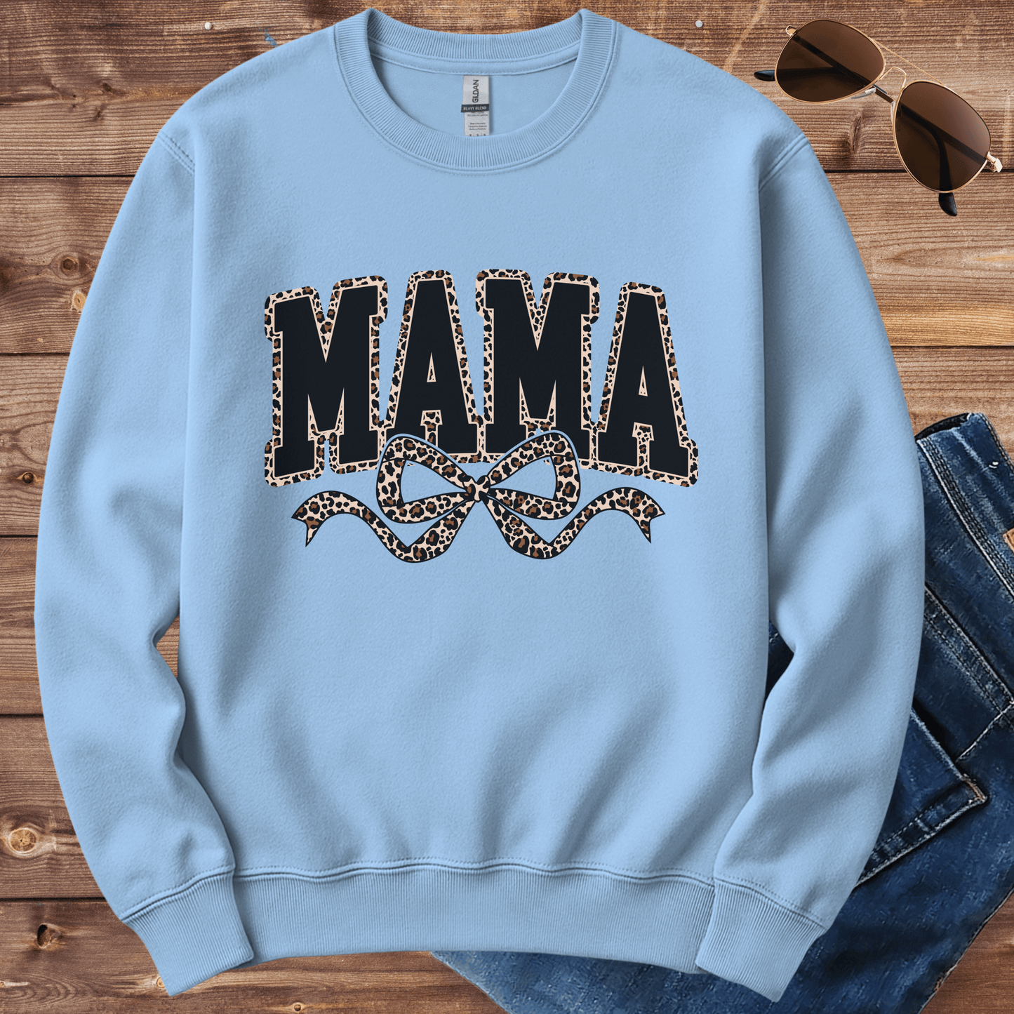 Leopard Print Mama Crewneck