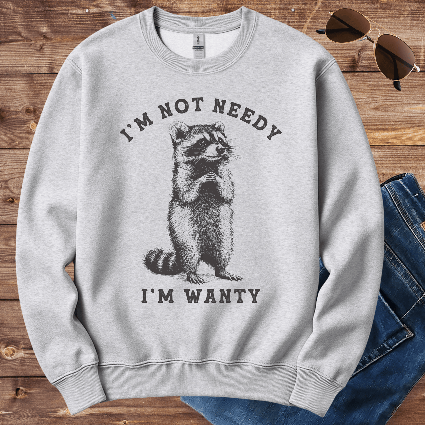 Wanty Raccoon Crewneck