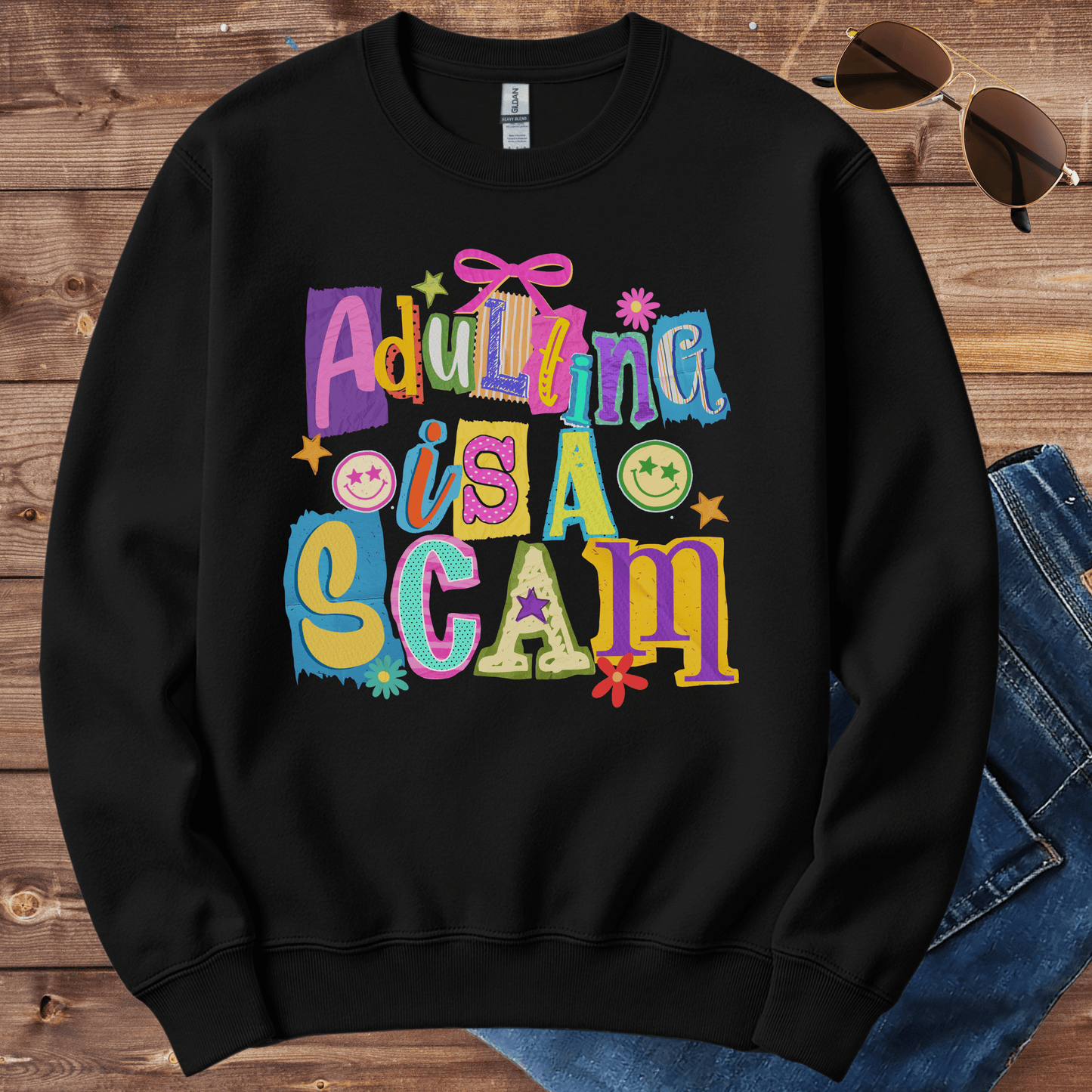 Adulting Is A Scam Crewneck