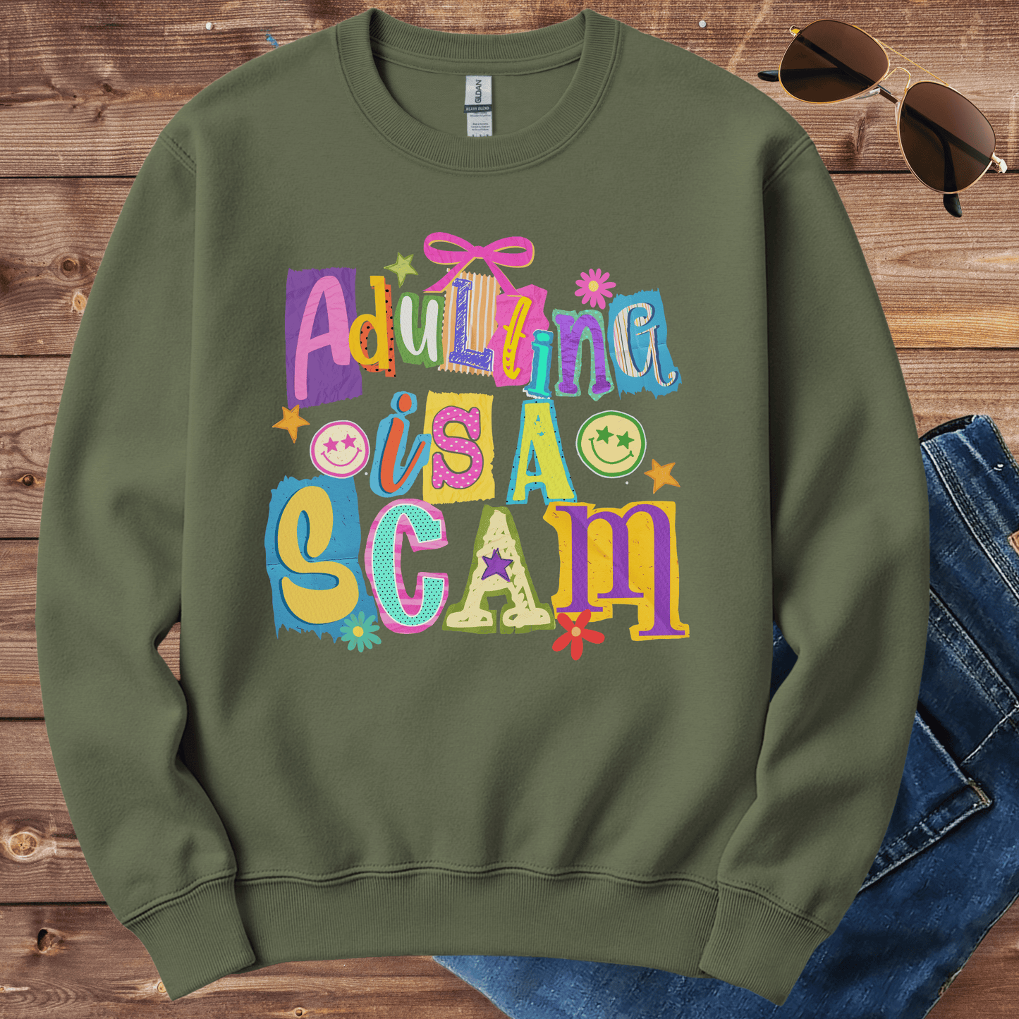 Adulting Is A Scam Crewneck