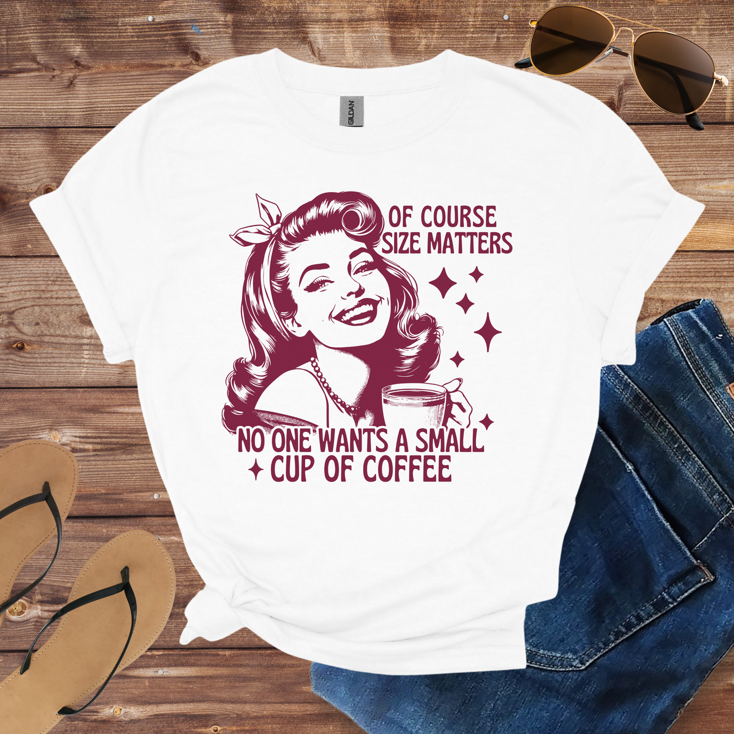 Size Matters Coffee Shirt