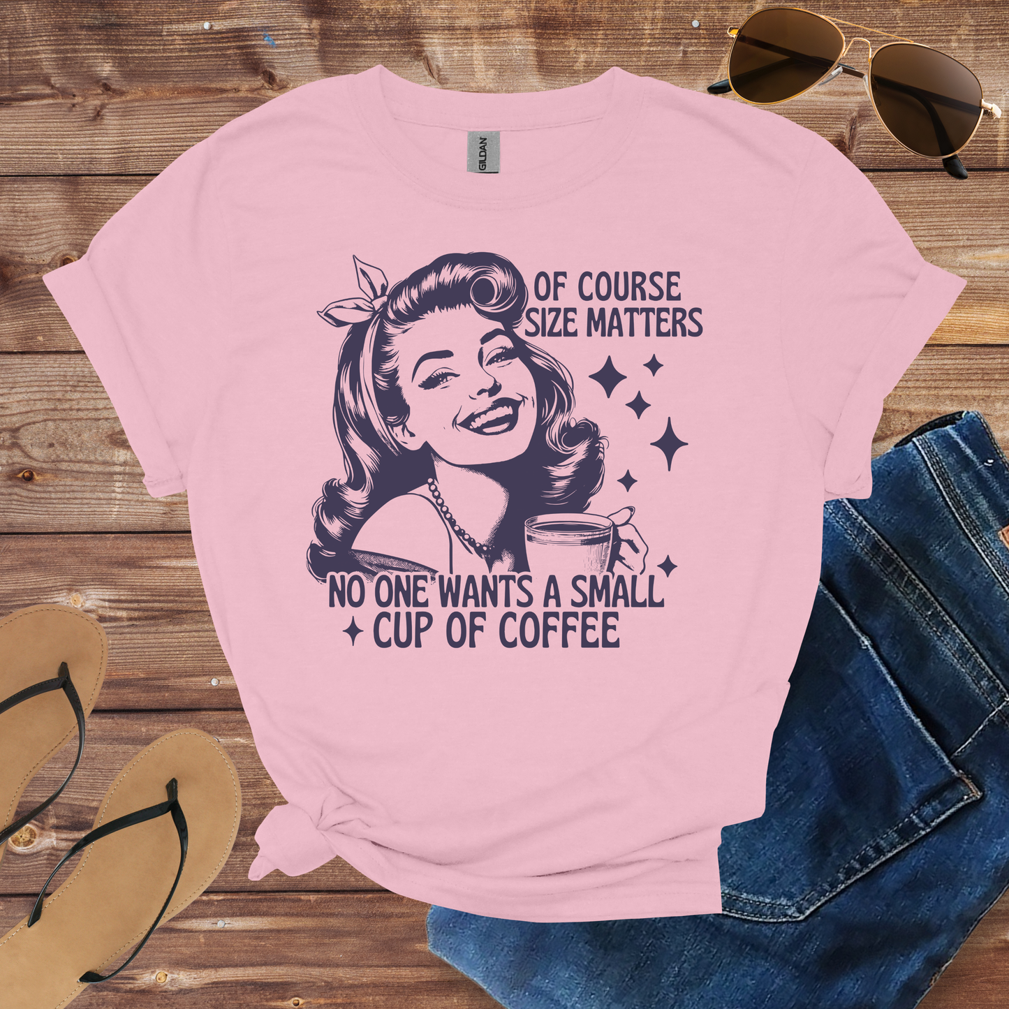 Size Matters Coffee Shirt