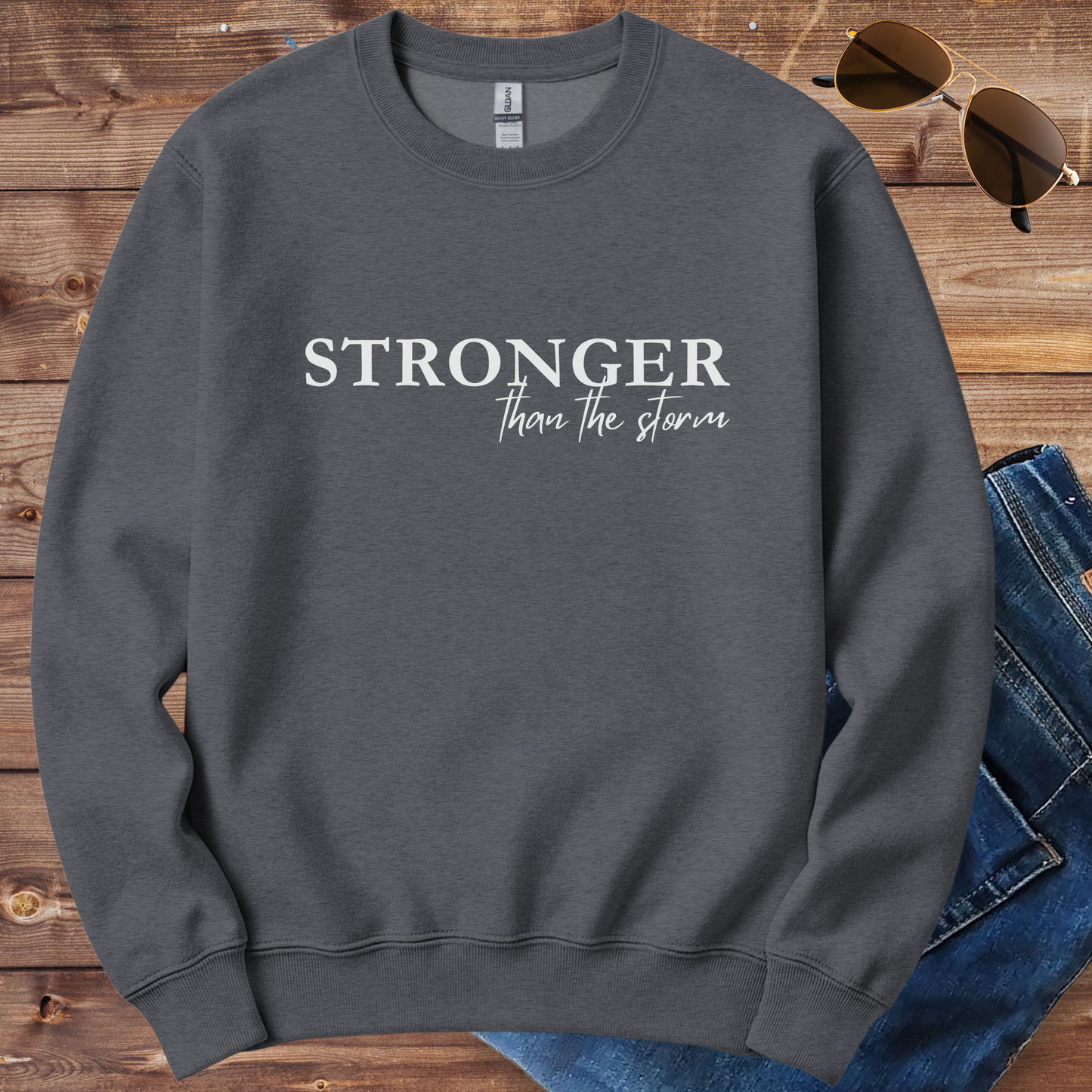 Stronger Than The Storm Crewneck