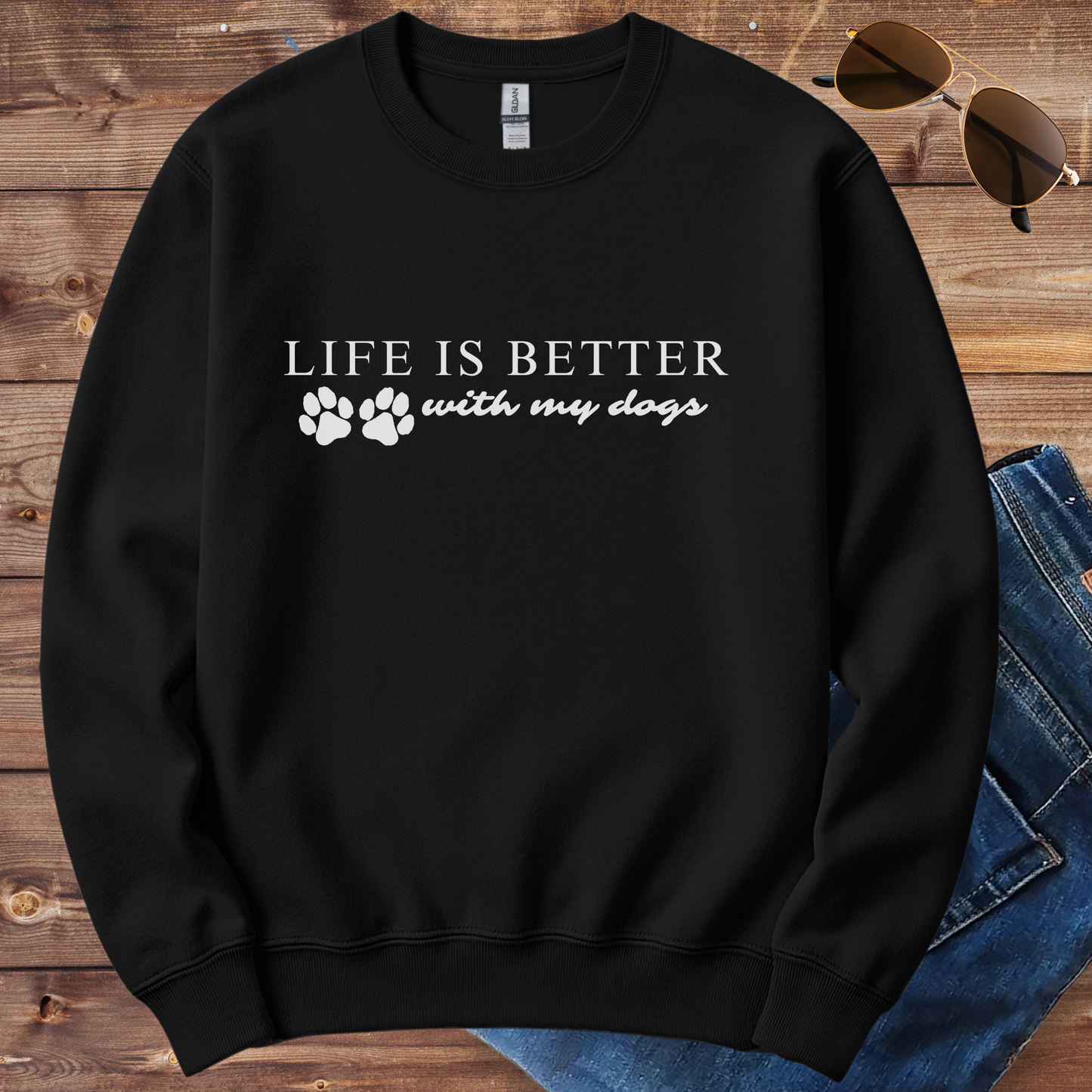 Better With Dogs Crewneck