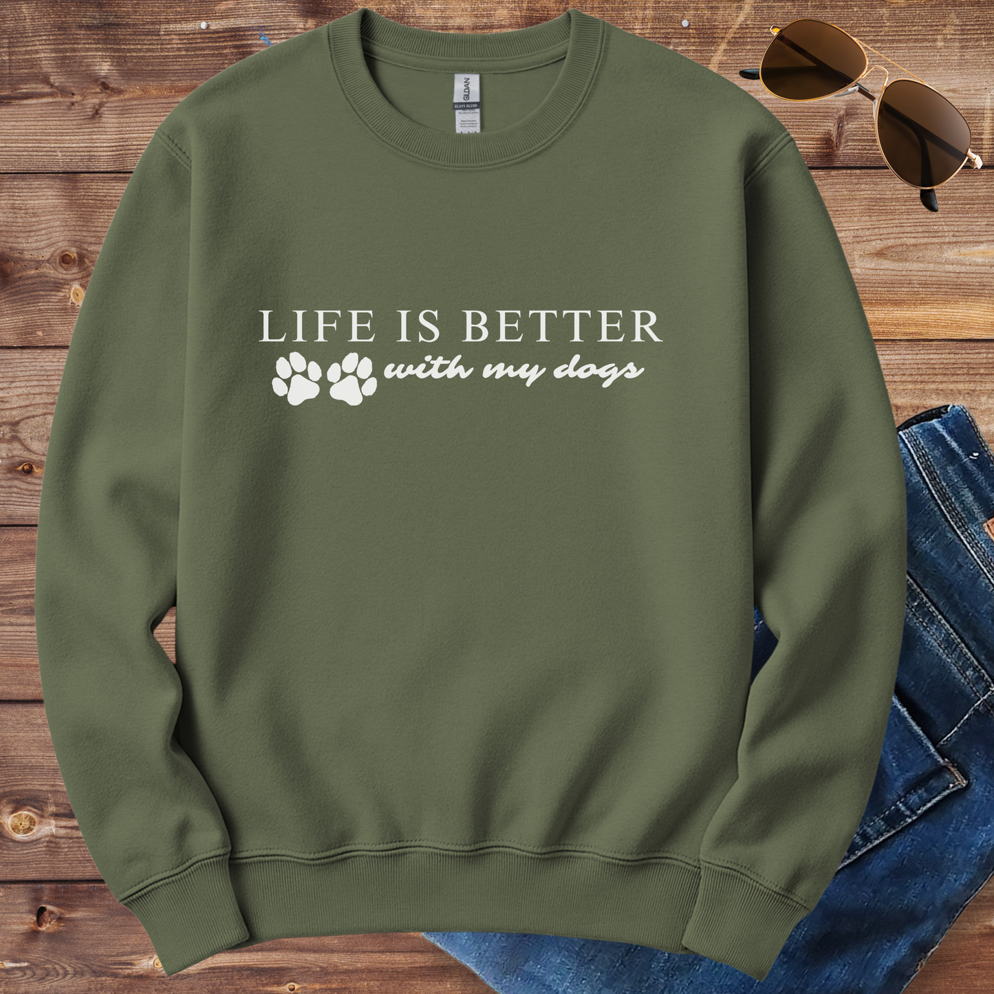 Better With Dogs Crewneck