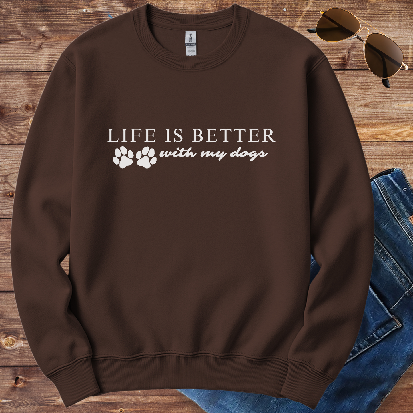 Better With Dogs Crewneck